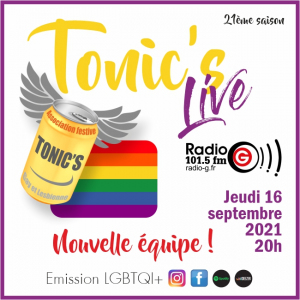 Emission gay et lesbienne Tonic&#039;s Live Tonic's Live du 16 09 2021